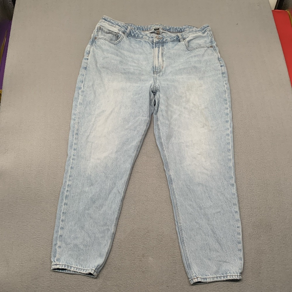 ae strigid mom jeans curvy high waist tapered relaxed -  women's size 18 (36x28)